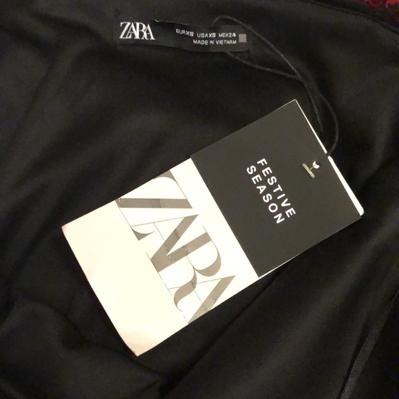 ZARA SEQUIN MINI DRESS RED SIZE XS - Picture 6 of 7